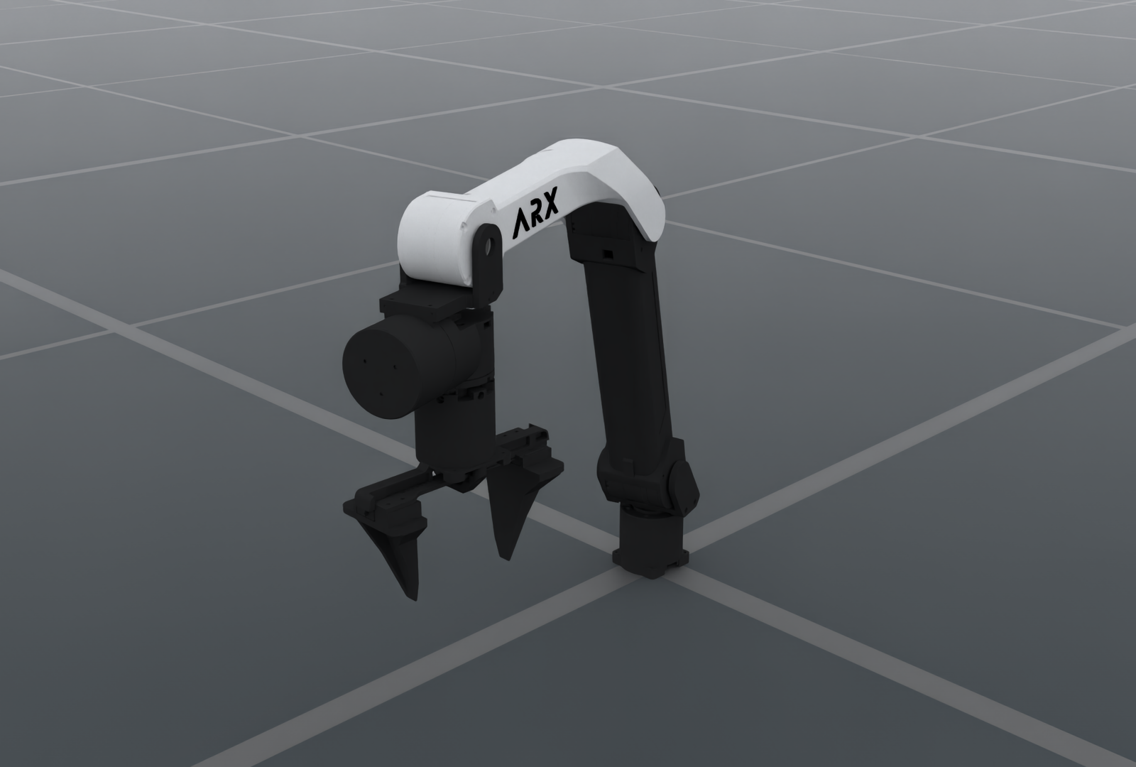 ARX5 X5A robot with its native parallel-jaw gripper in the adjusted ready pose